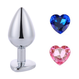 Anal Butt Plug Trainer Kit 3 Pcs Metal - Heart Shape