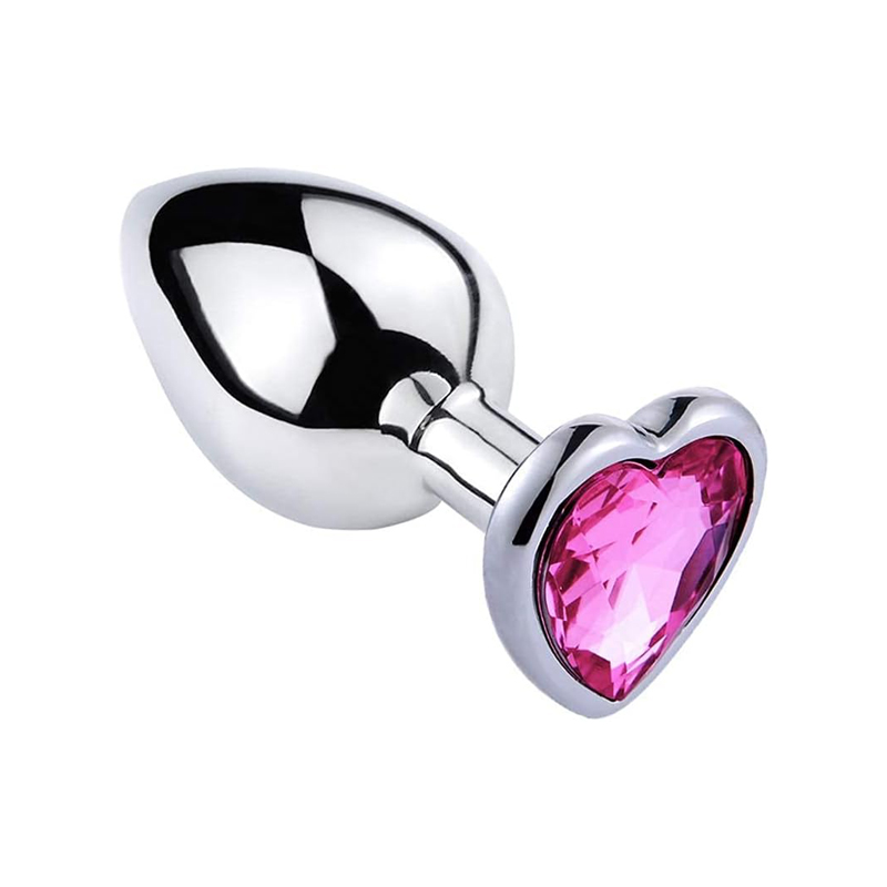 Anal Butt Plug Trainer Kit 3 Pcs Metal - Heart Shape