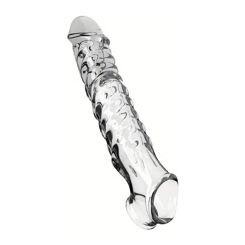 Reusable Silicone Penis Extender Sleeve With Cock Rings