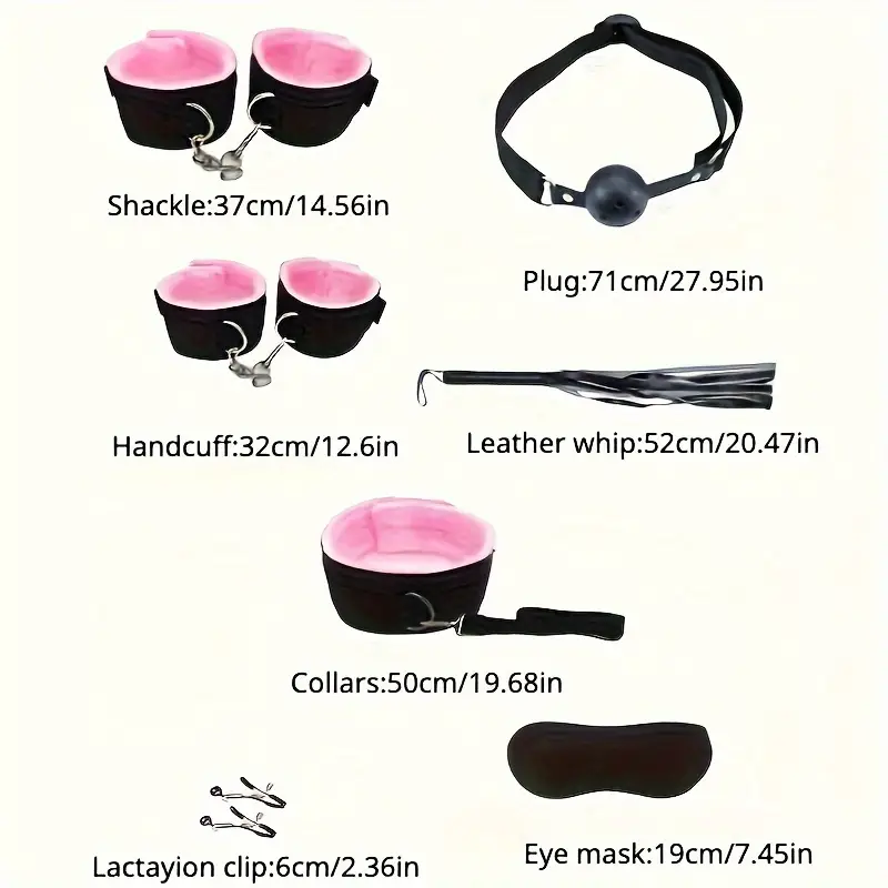 7pcs BDSM Bondage Set - Pink