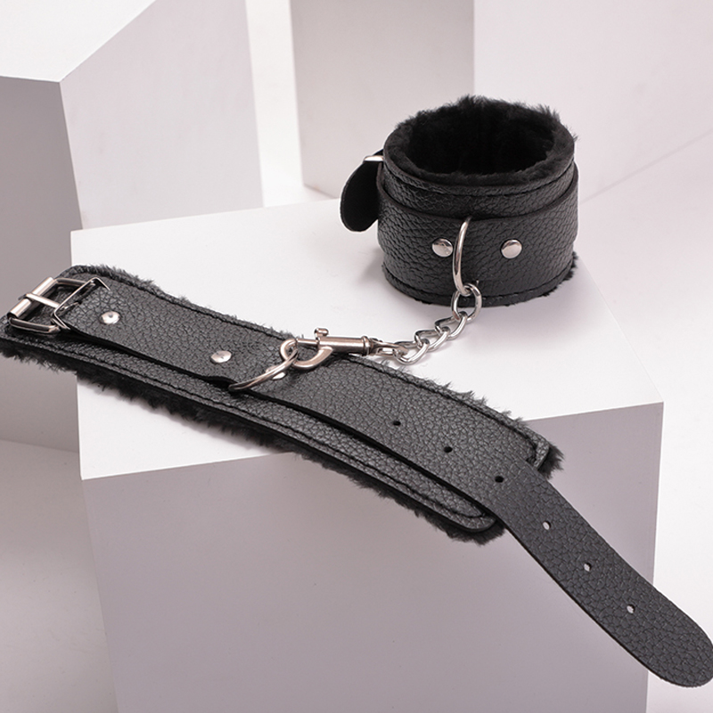 Adjustable PU Leather Plush Hand Cuffs