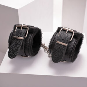 Adjustable PU Leather Plush Hand Cuffs