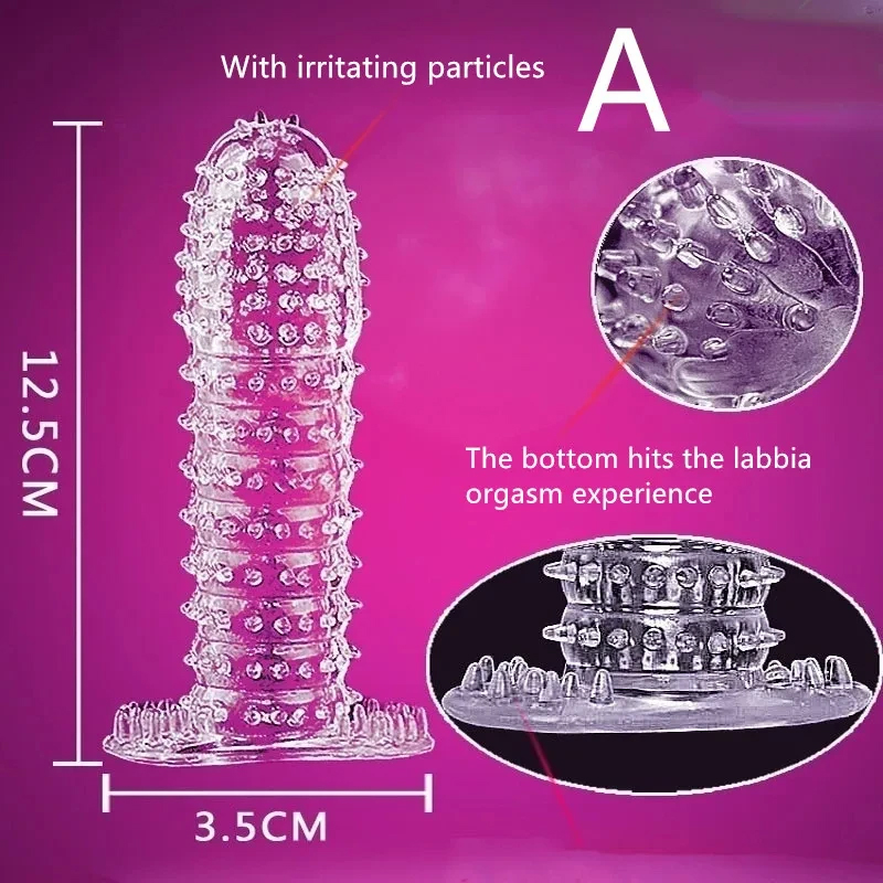 Reusable Crystal Silicone Penis Sleeves