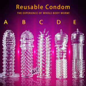 Reusable Crystal Silicone Penis Sleeves