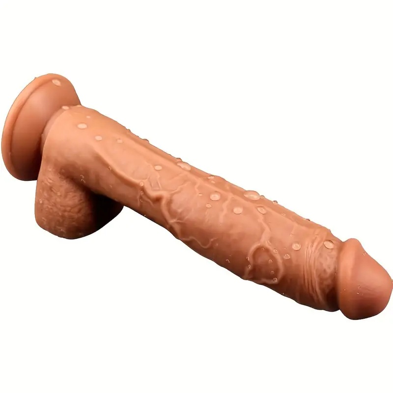 21.49cm Soft Realistic Dildo with Suction Cup, G-Spot Vaginal Anal Sex Toy