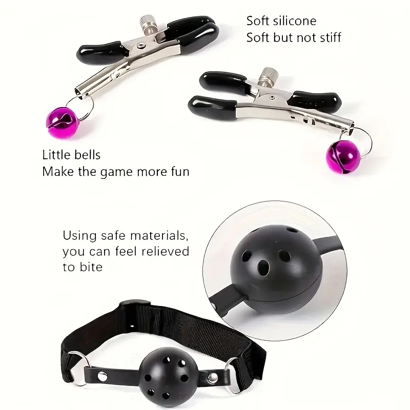 7pcs BDSM Bondage Set - Black