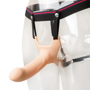 Silicone Hollow Strap On Dildo - Flesh