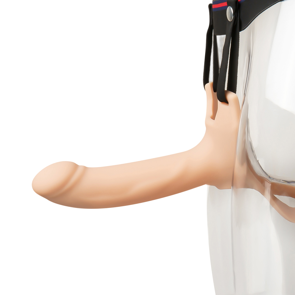 Silicone Hollow Strap On Dildo - Flesh
