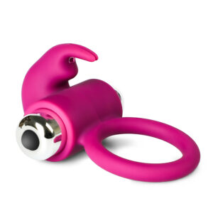 Silicone Rabbit Vibrating Cock Ring - Pink
