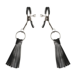 Nipple Clamps with Leather Tassel