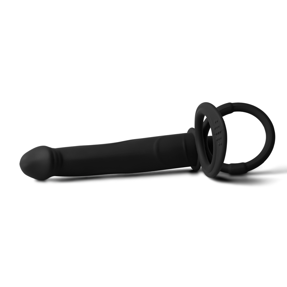 Silicone Vibrating Dildo with 2 Cock Rings