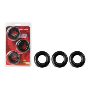 Triple Black Cockring Kit
