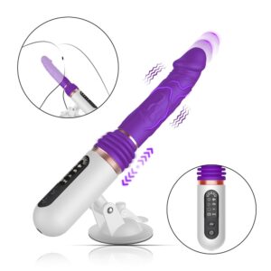 8-Speed Rechargeable Silicone Thrusting Sex Machine with Strong Suction Cup
