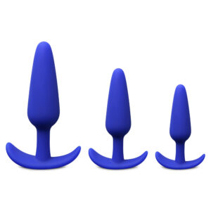 Blue Colour Silicone Butt Plug Set